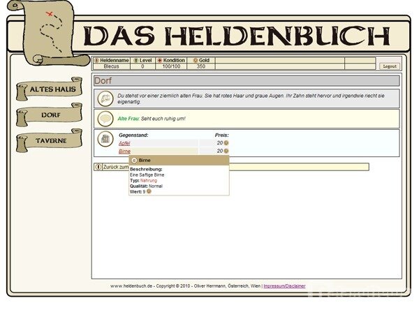 Screenshot Das Heldenbuch