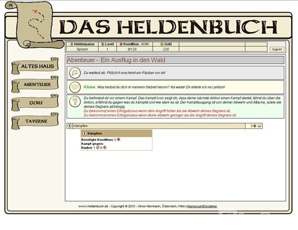 Screenshot Das Heldenbuch