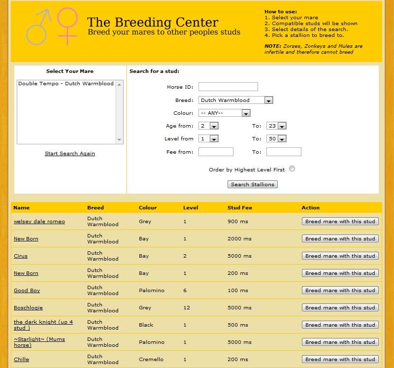Screenshot MyStable Online Horse Game