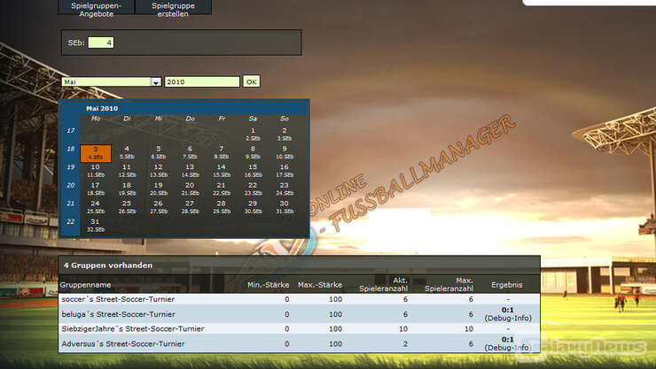 Screenshot AV-Onlinefussballmanager
