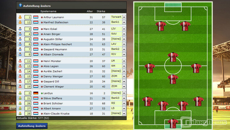 Screenshot AV-Onlinefussballmanager