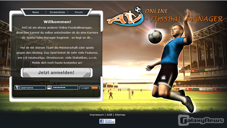 Screenshot AV-Onlinefussballmanager
