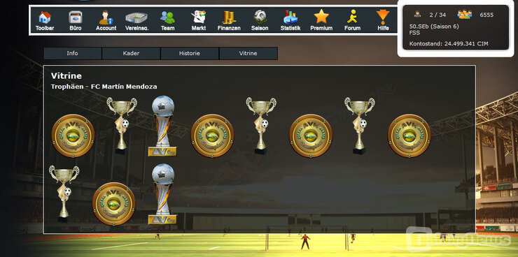 Screenshot AV-Onlinefussballmanager