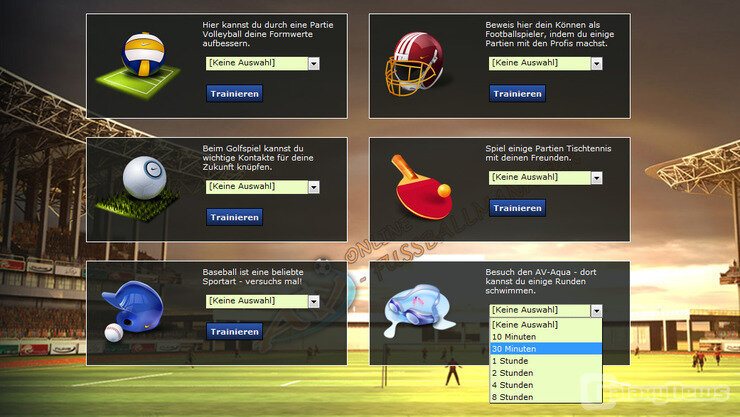 Screenshot AV-Onlinefussballmanager