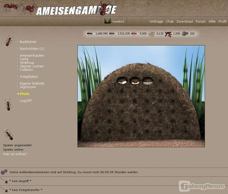 Screenshot ameisengame.de