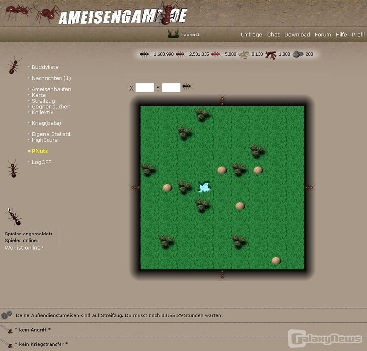 Screenshot ameisengame.de