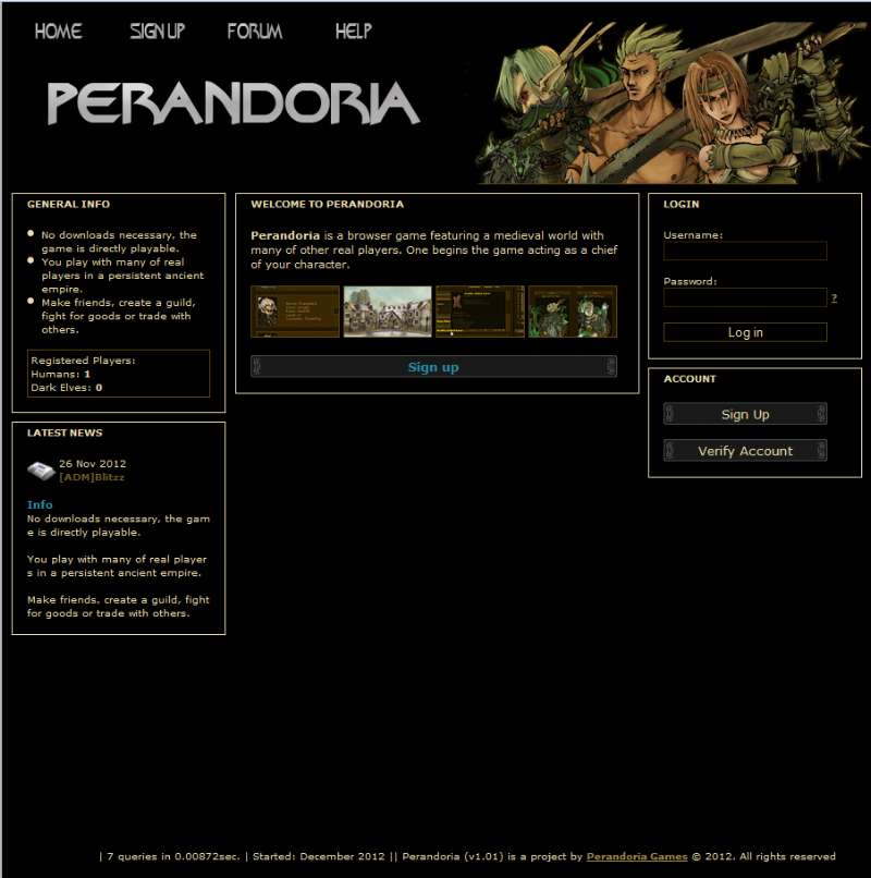 Screenshot Perandoria Browsergame