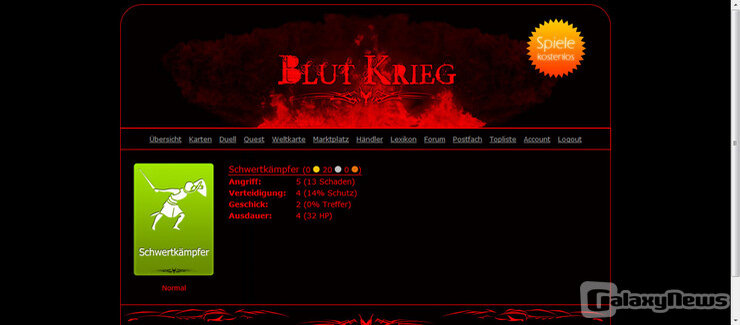 Screenshot Blut Krieg