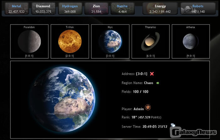 Screenshot System Empires