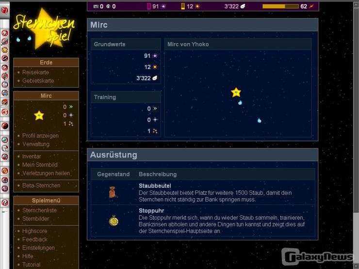 Screenshot Sternchenspiel