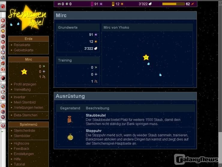 Screenshot Sternchenspiel