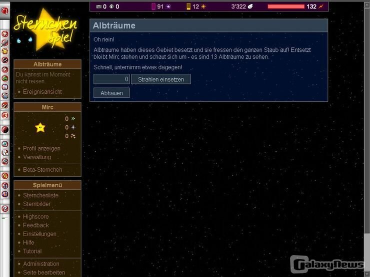 Screenshot Sternchenspiel