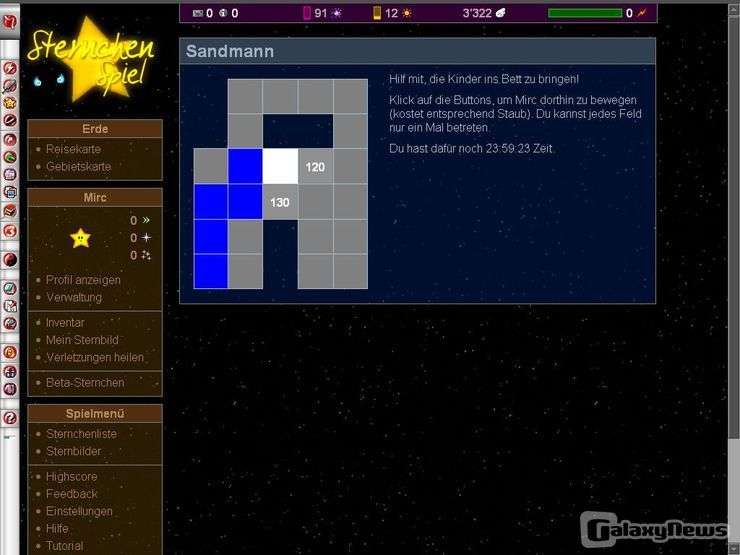 Screenshot Sternchenspiel