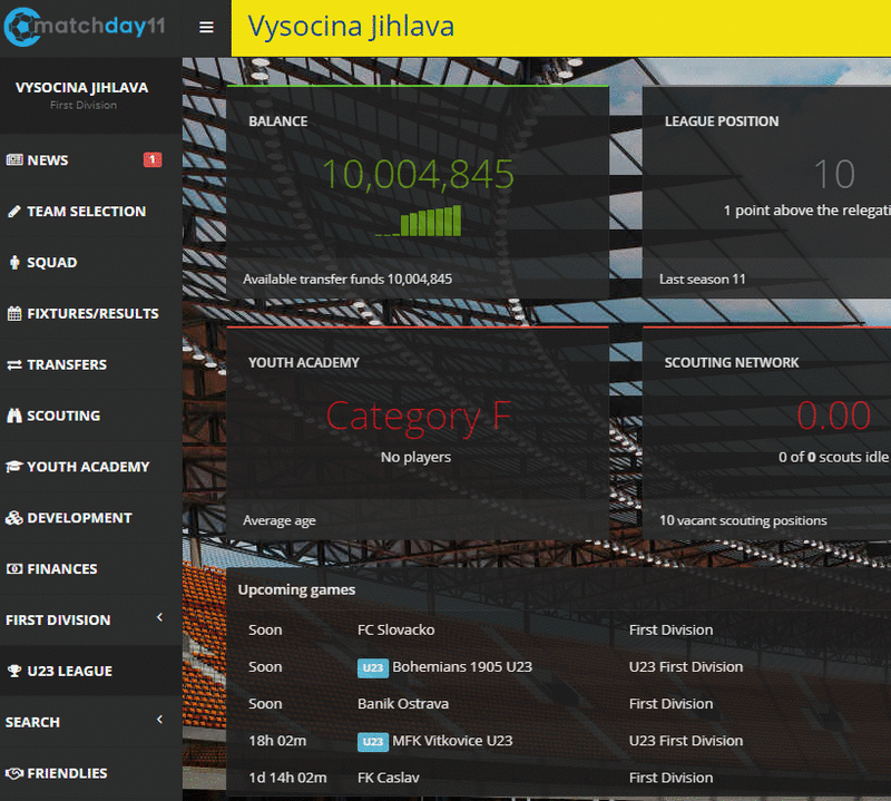 Screenshot Matchday11 Football Manager