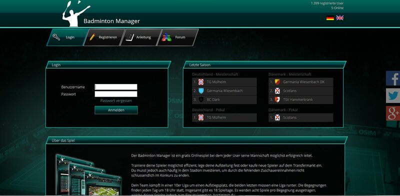Screenshot Badminton-Manager