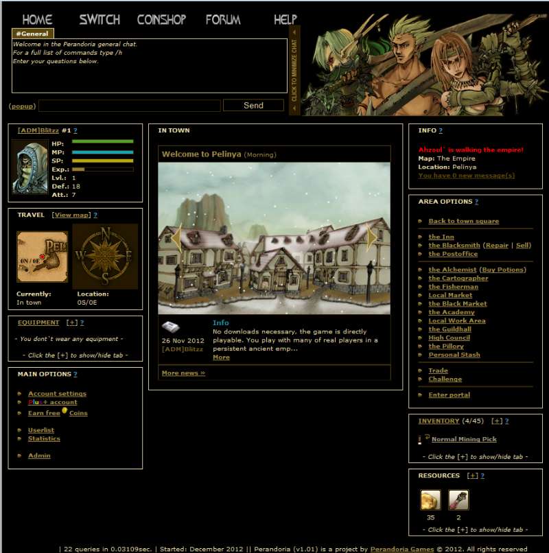 Screenshot Perandoria Browsergame