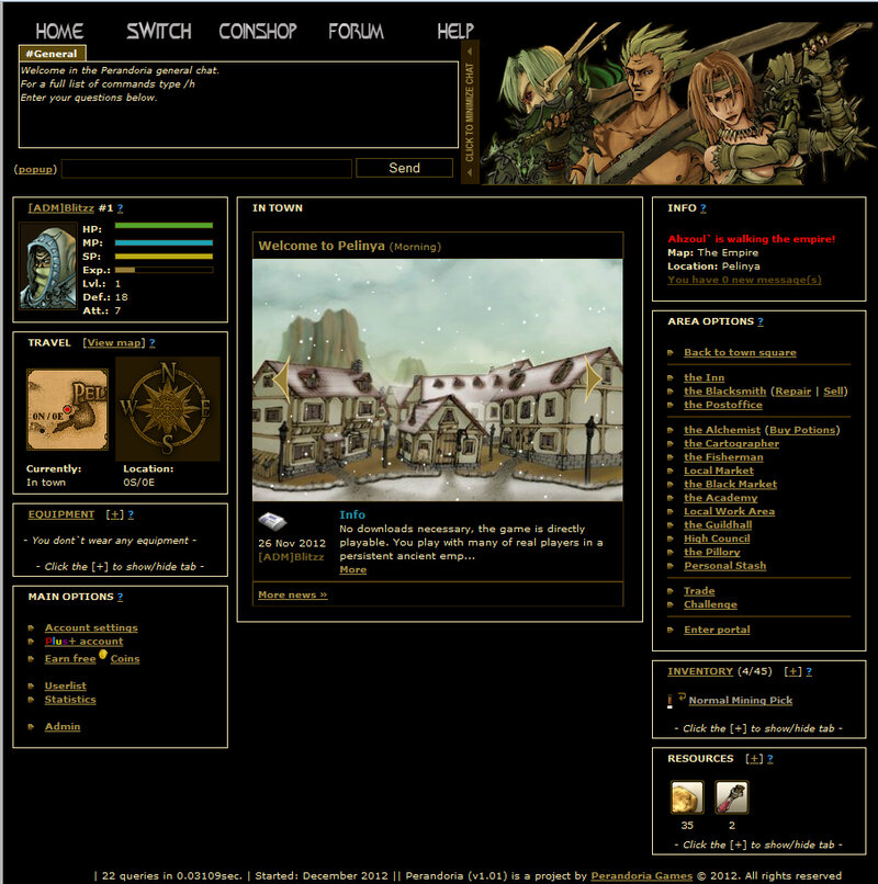 Screenshot Perandoria Browsergame