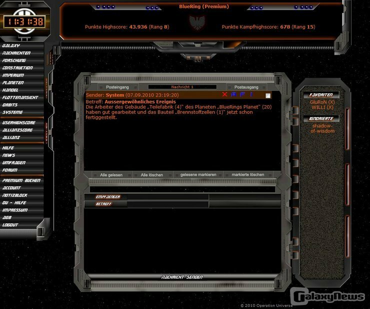 Screenshot Operation Universe