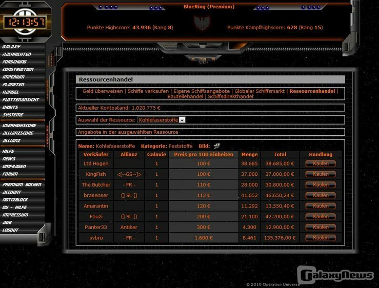 Screenshot Operation Universe