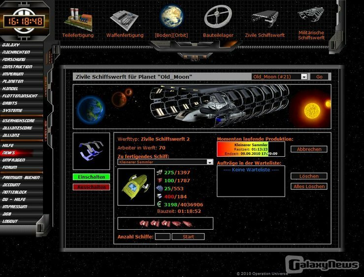 Screenshot Operation Universe