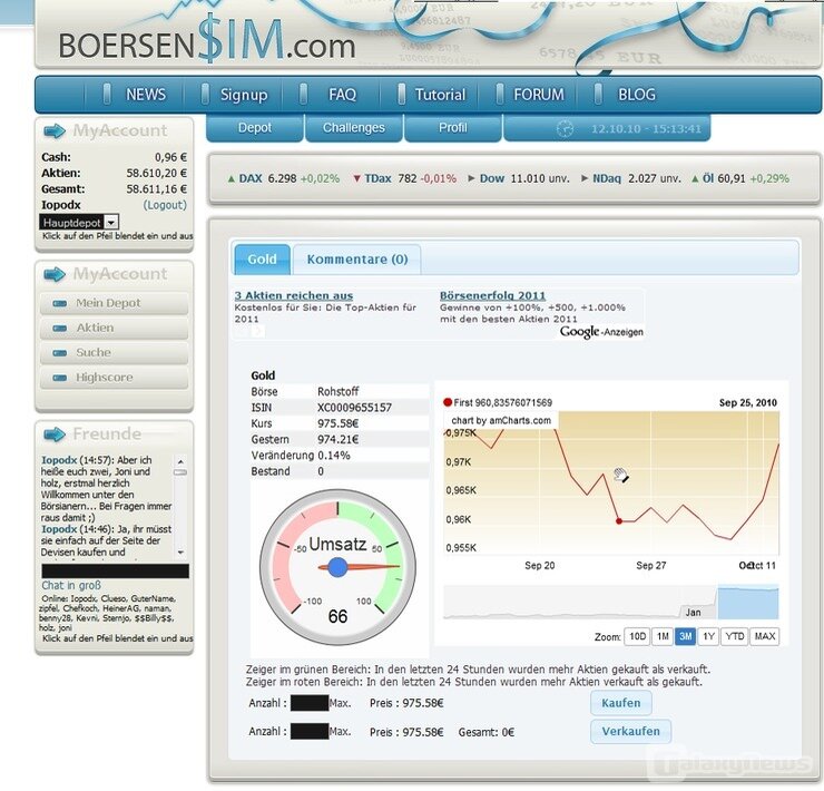 Screenshot Boersensim