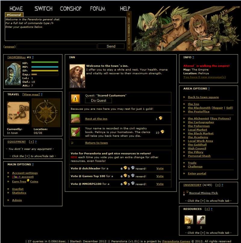 Screenshot Perandoria Browsergame