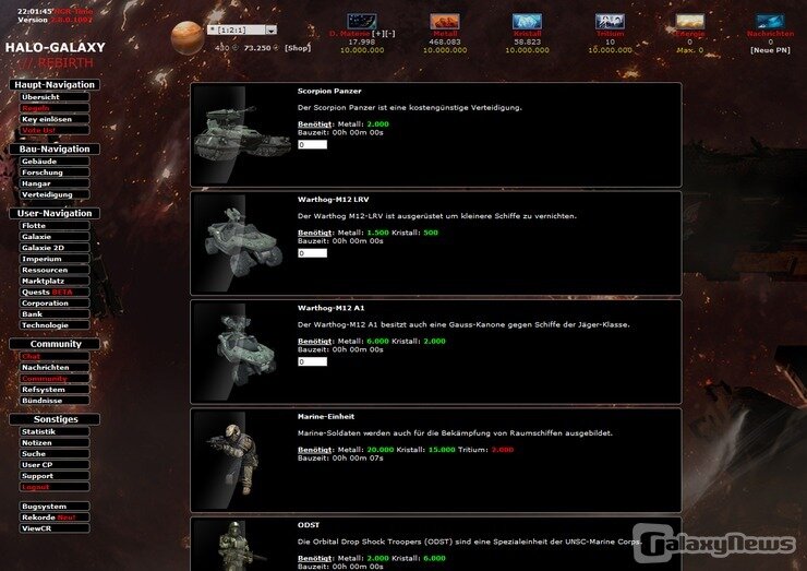 Screenshot Halo-Galaxy