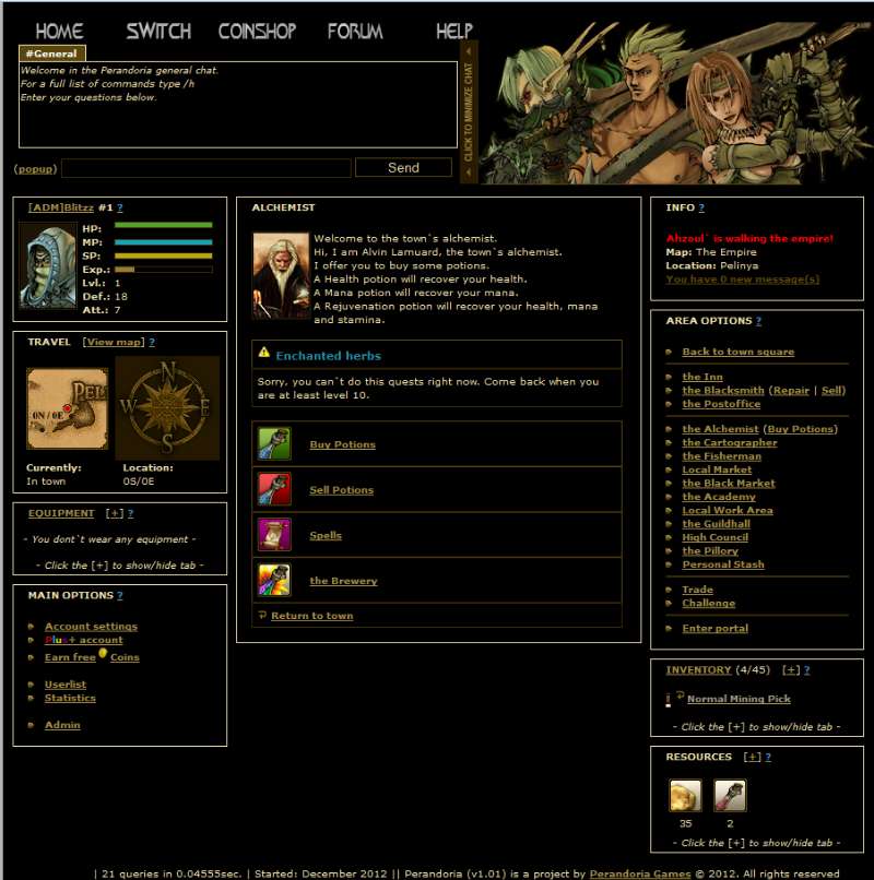 Screenshot Perandoria Browsergame