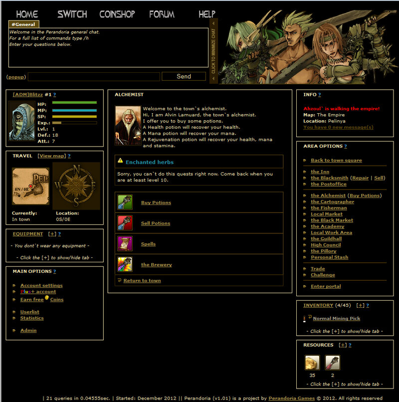 Screenshot Perandoria Browsergame