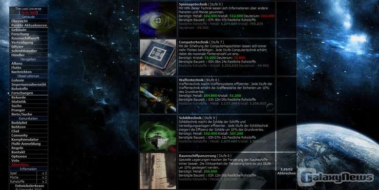 Screenshot The Lost Universe