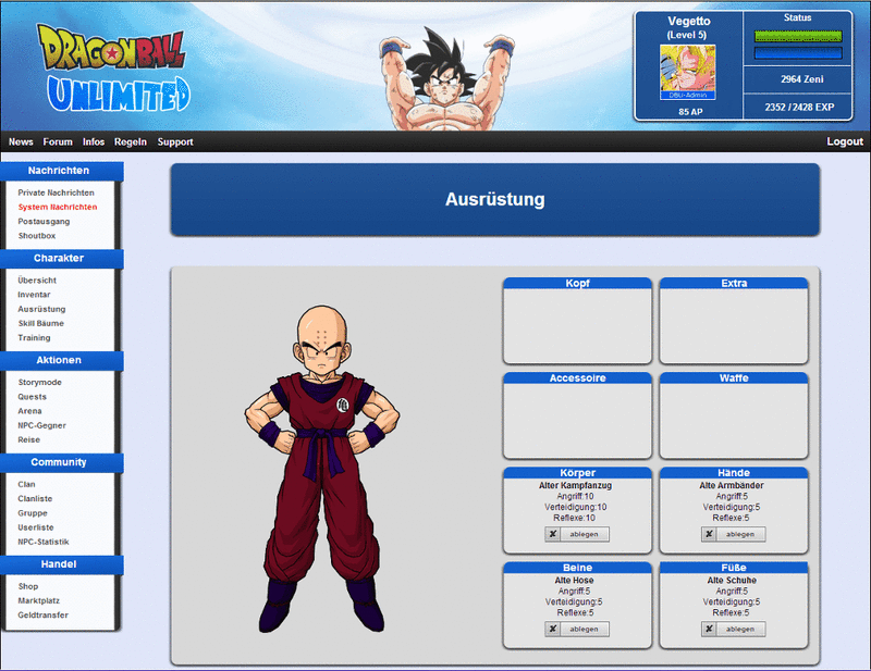 Screenshot Dragonball Unlimited