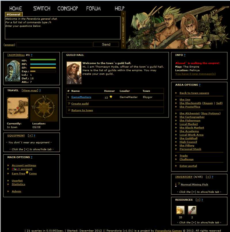 Screenshot Perandoria Browsergame