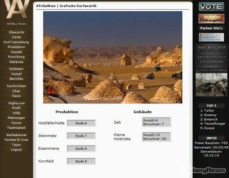 Screenshot AfrikaWars