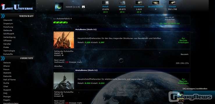 Screenshot Lost Universe II