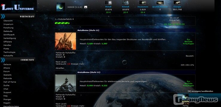 Screenshot Lost Universe II