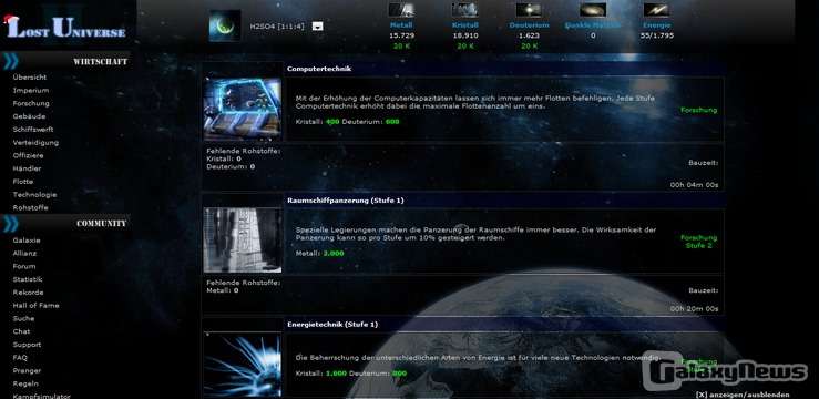 Screenshot Lost Universe II