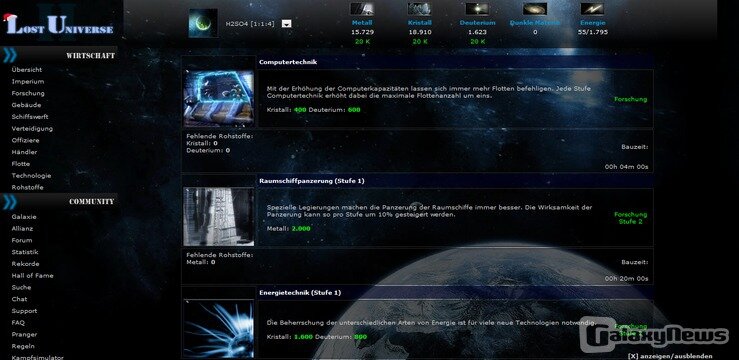 Screenshot Lost Universe II