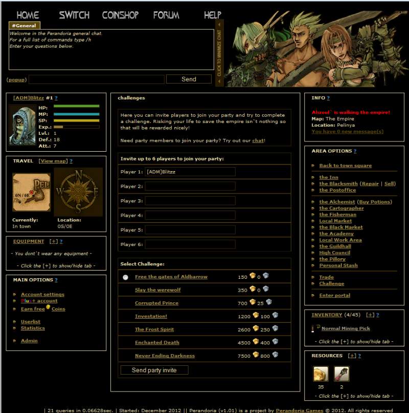 Screenshot Perandoria Browsergame