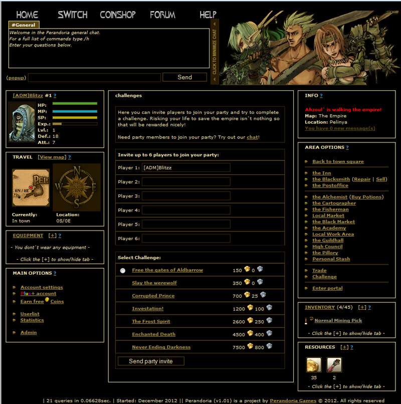 Screenshot Perandoria Browsergame