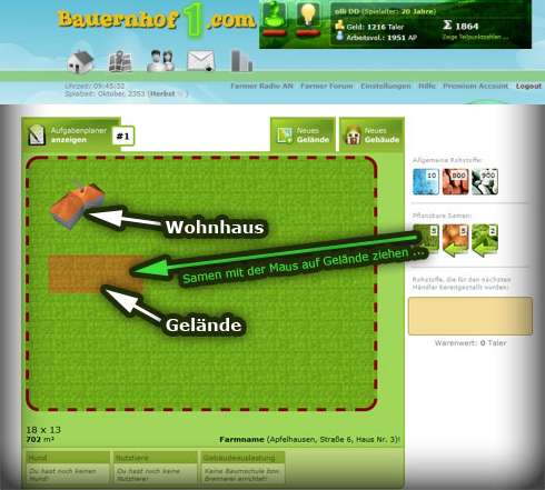 Screenshot Bauernhof Spiel