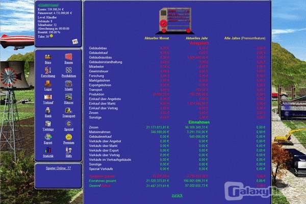 Screenshot Wirtschaftsgigant