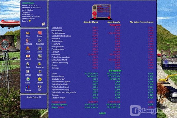 Screenshot Wirtschaftsgigant