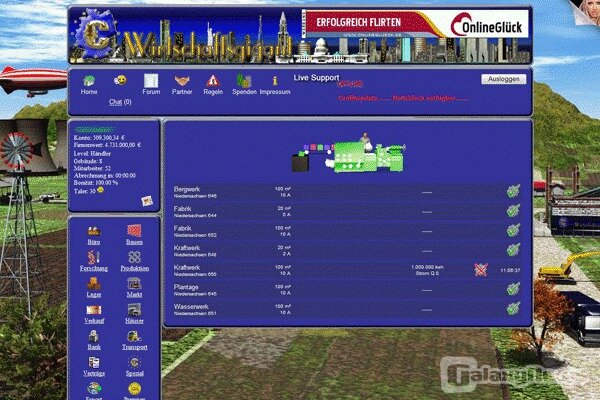 Screenshot Wirtschaftsgigant