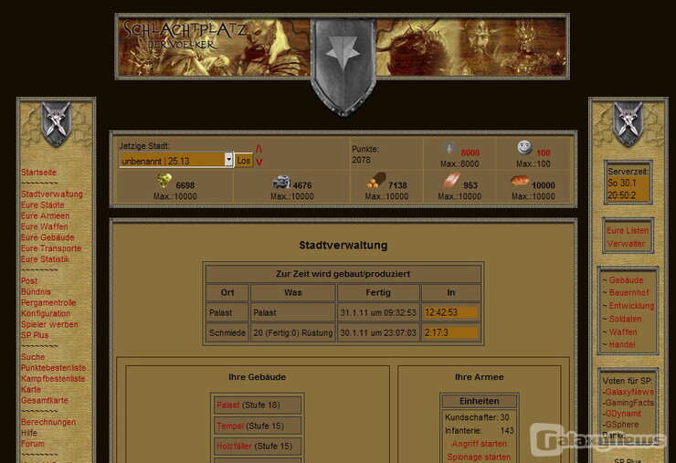 Screenshot Schlachtplatz der Völker