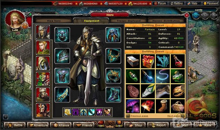 Screenshot Call of Gods