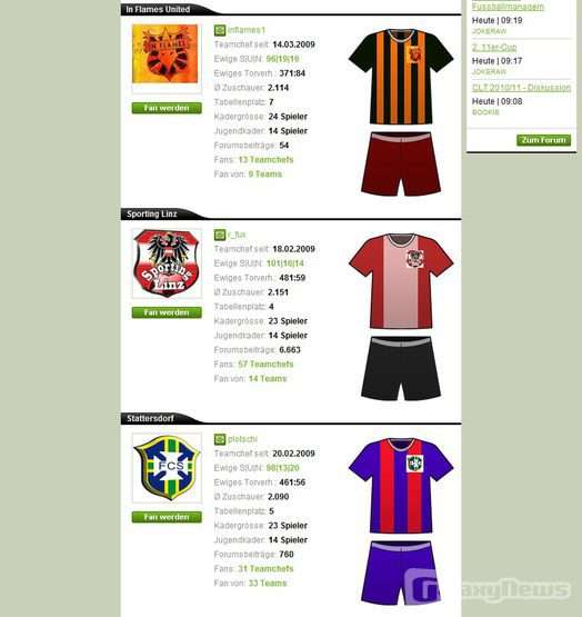 Screenshot Du bist der Teamchef