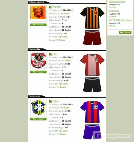 Screenshot Du bist der Teamchef