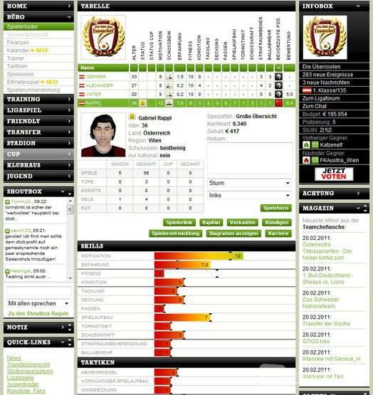 Screenshot Du bist der Teamchef