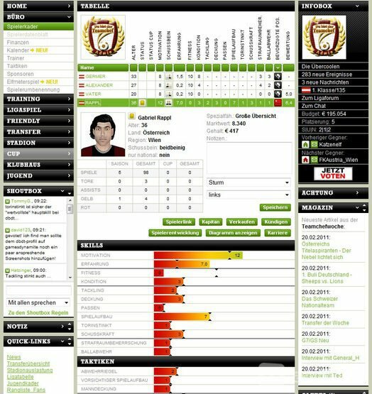 Screenshot Du bist der Teamchef