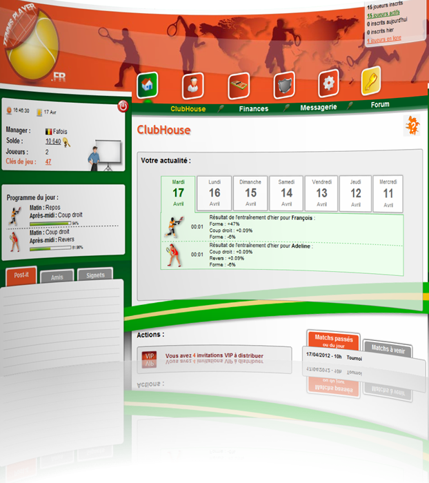 Screenshot TennisPlayer
